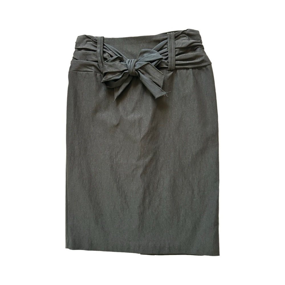 Spring Street Black Pencil Skirt with Tie Front